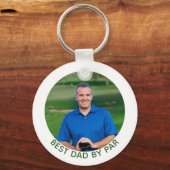 Beste pap van par golf foto sleutelhanger (Achterkant)
