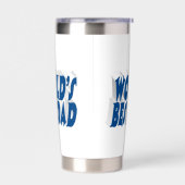 Beste pap zee blauwe 3d tekst geïsoleerde drinkbeker (Links)