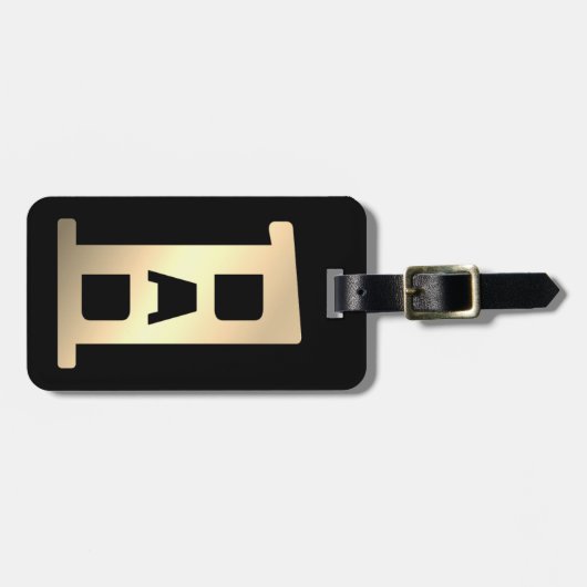 Beste Pap Zwart en Goud Vaders Dag Gift Bagagelabel (Voorkant horizontaal)