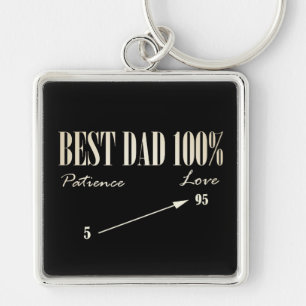 Beste papa 100% Liefde Geduld Vader Sleutelhanger