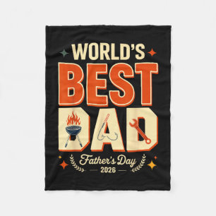 Beste papa 2026 grillen vissen klusjesman vader fleece deken