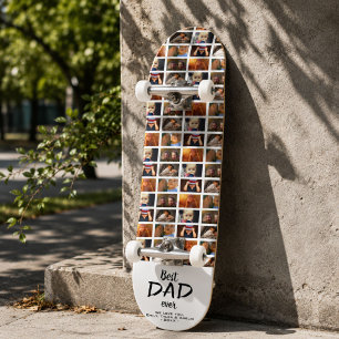 Beste Papa 6 Foto Collage Familie Foto Patroon Skateboard