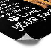 Beste papa Airedale Terrier Dog Dad Vaderdag Poster (Hoek)