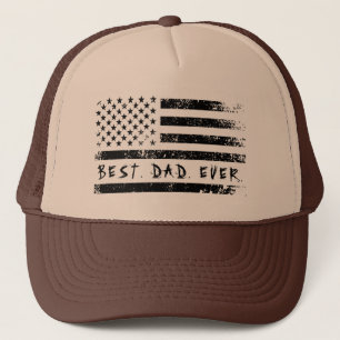 Beste Papa Aller Tijden Amerikaanse Vlag Vaderdag Trucker Pet