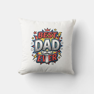 Beste Papa Aller Tijden Comic Vintage Gravure Shir Kussen