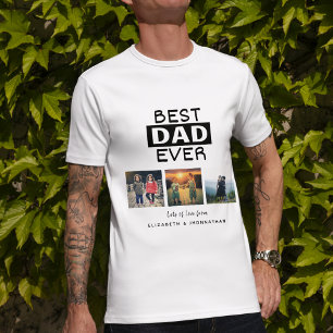 Beste Papa Aller Tijden Foto Collage Krachtige Typ T-shirt