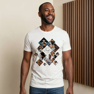 Beste Papa Aller Tijden Moderne Persoonlijke Fotoc Tri-Blend Shirt