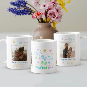 Beste Papa Aller Tijden Schattige Baby- en Vaderfo Koffiemok