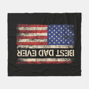 Beste Papa Aller Tijden US Amerikaanse Vlag Cadeau Fleece Deken