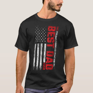 Beste Papa - Amerikaanse Vlag Op Achterkant - Best T-shirt