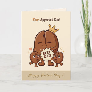 Beste Papa Boon Schattige Koffieboon Vaderdag Kaart