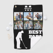 Beste Papa by Par Golf met aangepaste 6 foto's Golfhanddoek (Insitu)