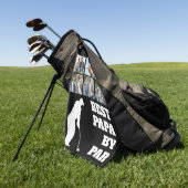 Beste Papa by Par Golf met aangepaste 6 foto's Golfhanddoek (Groen)