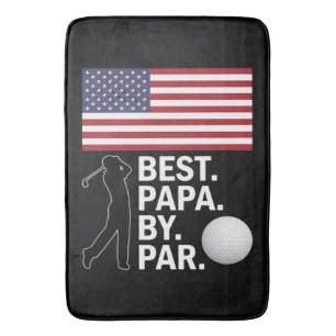 Beste Papa By Par Golfende Papa Vaderdag Golf Badmat