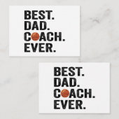 Beste Papa Coach Ooit Basketbal Vader Sport Cadeau Notitiekaartje (Voorkant / Achterkant)