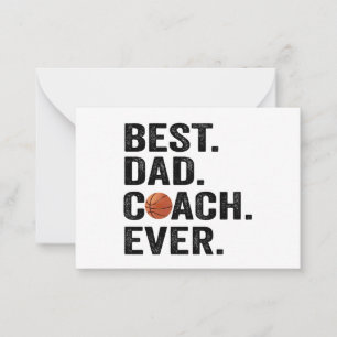 Beste Papa Coach Ooit Basketbal Vader Sport Cadeau Notitiekaartje