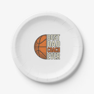 Beste Papa Coach Ooit Basketbal Vintage Vector Ont Papieren Bordje