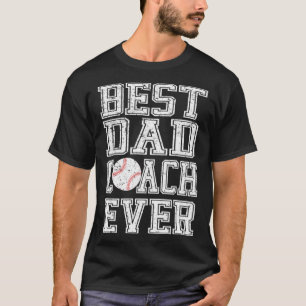 Beste papa coach ooit honkbal vaderdag t-shirt