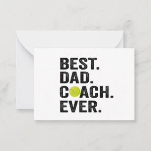 Beste Papa Coach Ooit Vaderdag Tennis Sport Cadeau Notitiekaartje