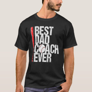 Beste papa coach ooit vaders dag honkbal offerte s t-shirt