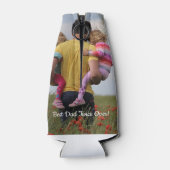 Beste Papa custom tweeling foto Vaderdag Flesjeskoeler (Achterkant)