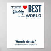 Beste Papa DIY Handprint Sjabloon Poster (Voorkant)