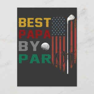 beste papa door golf T-Shirt Briefkaart