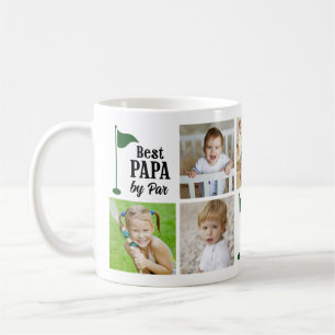 Beste Papa door Par 7 Foto Collage Golfer Koffiemok