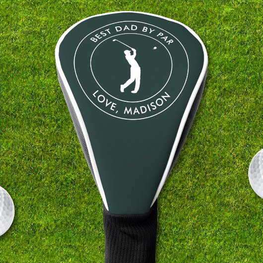 Beste papa door par aangepaste golfer naam tekst golfheadcover