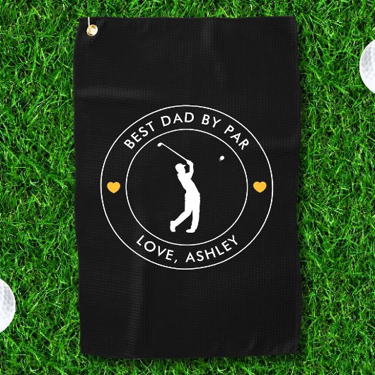 Beste papa door par aangepaste golfspeler naam gep golfhanddoek