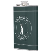 Beste papa door par aangepaste golfspeler naam gep heupfles (Links)