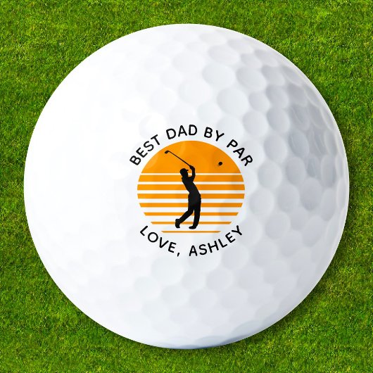 Beste papa door par aangepaste naam tekst geperson golfballen