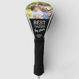 Beste papa door Par Custom Foto Modern Vaderdag Golfheadcover