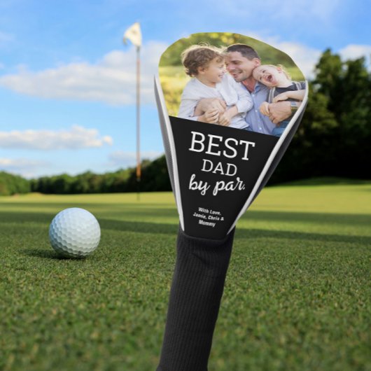 Beste papa door Par Custom Foto Modern Vaderdag Golfheadcover
