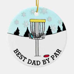 Beste Papa door Par Disc Golf Kerst Keramisch Ornament