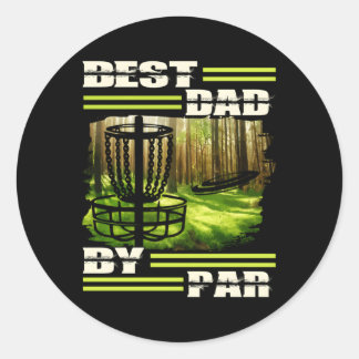 Beste papa door par Disc Golf Papa voor Vaderdag G Ronde Sticker