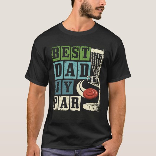 Beste papa door par Disc Golf Speler Vliegende Dis T-shirt (Voorkant)