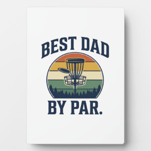 Beste Papa Door Par Disc Golf Vintage Sunset Desig Fotoplaat