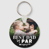 Beste Papa Door Par Foto Sleutelhanger (Voorkant)