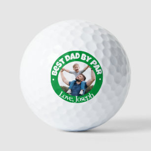 Beste papa door par gepersonaliseerde groene golfb golfballen