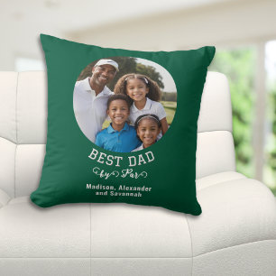Beste Papa door Par Golf Green Vaderdag Foto Kussen