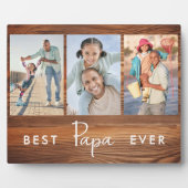 Beste Papa Ever Vaders Dag 3 Fotocollage Fotoplaat (Voorkant)