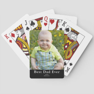 Beste papa foto  pokerkaarten