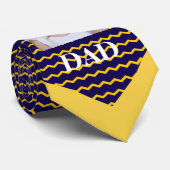 Beste Papa Gele Chevron & Foto Stropdas (Opgerold)