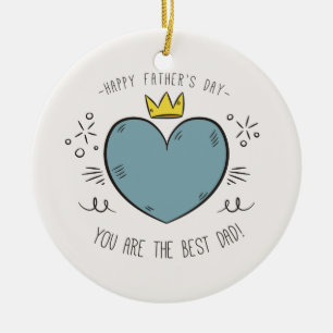 Beste Papa Gelukkige Vaderdag   Kerstbal Keramisch Ornament
