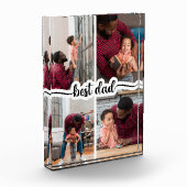 Beste Papa Gepersonaliseerde 4 Fotocollage Fotoblokken (Links)