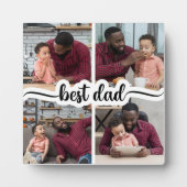 Beste Papa Gepersonaliseerde 4 Fotocollage Fotoplaat (Voorkant)