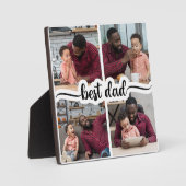 Beste Papa Gepersonaliseerde 4 Fotocollage Fotoplaat (Voorkant)