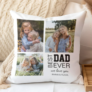 Beste papa gepersonaliseerde foto's kussen