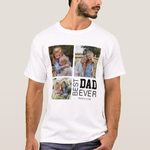 Beste papa gepersonaliseerde foto's t-shirt
